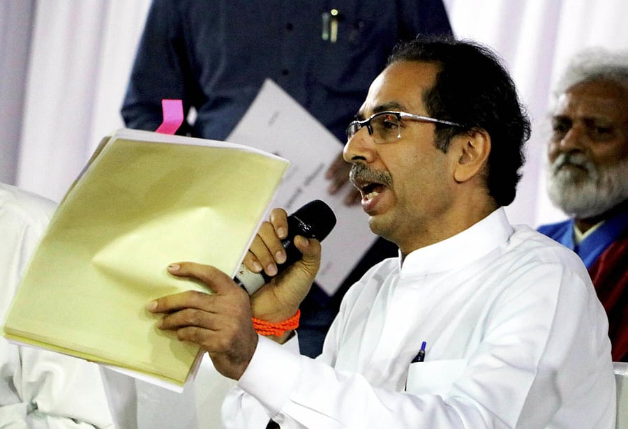 Maharashtra Chief Minister Uddhav Thackeray addresses a press conference on the eve of Winter Session of Maharashtra Assembly, in Nagpur, Sunday, Dec. 15, 2019. (PTI Photo)