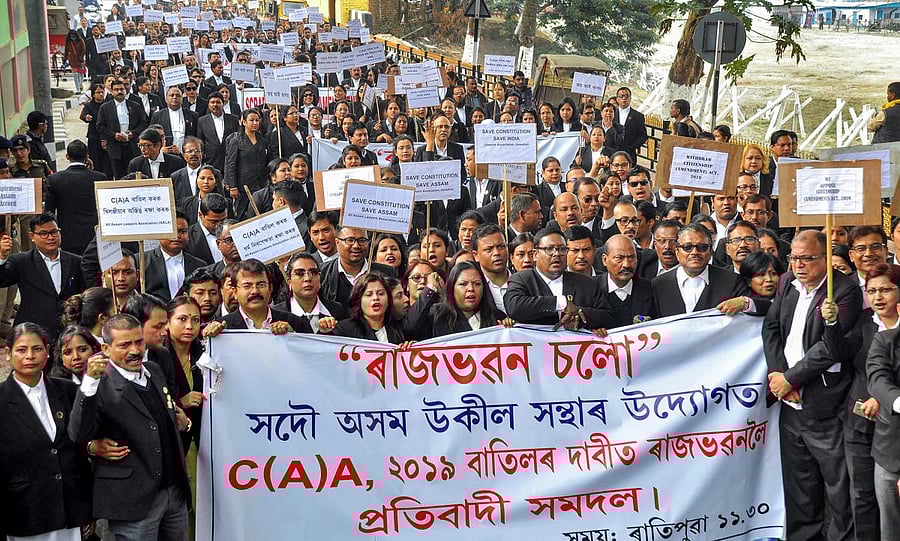 PTI photo of an anti-CAA protest