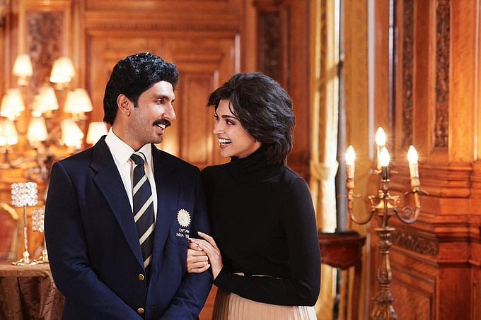 A still of Ranveer and Deepika in '83'. (Credit: Twitter/@RanveerOfficial)