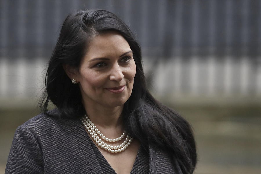 UK Home Secretary Priti Patel. (AP Photo)