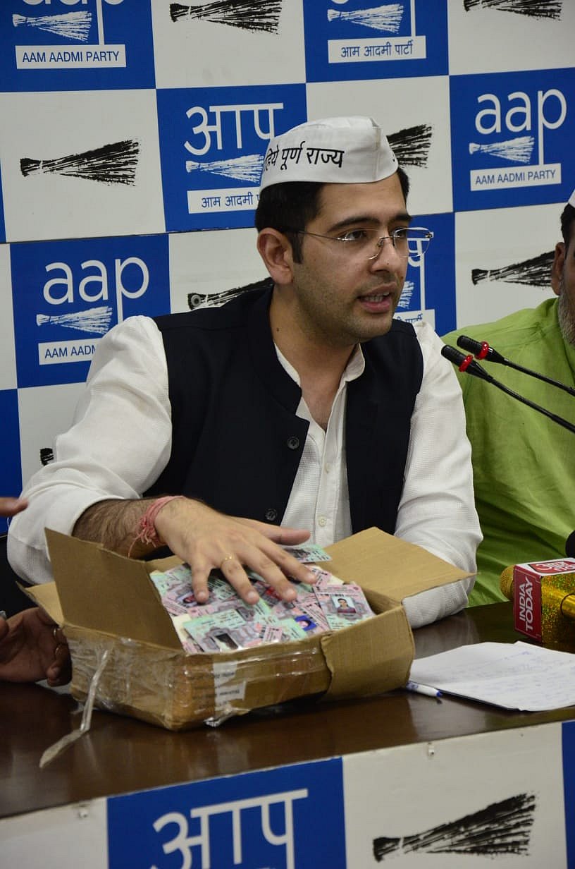 AAP's Rajinder Nagar candidate Raghav Chadha. (File Photo)
