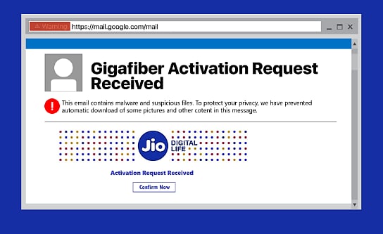 Fraudsters are hoodwinking Reliance JioFiber subscribers to reveal financial details (Picture Credit: Cyber Peace Corps/Twitter)
