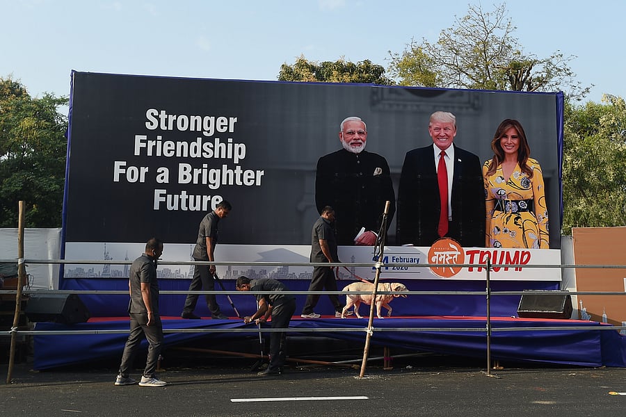 "They've been hitting us very, very hard for many, many years," Trump said before his trip. (Credit: AFP Photo)