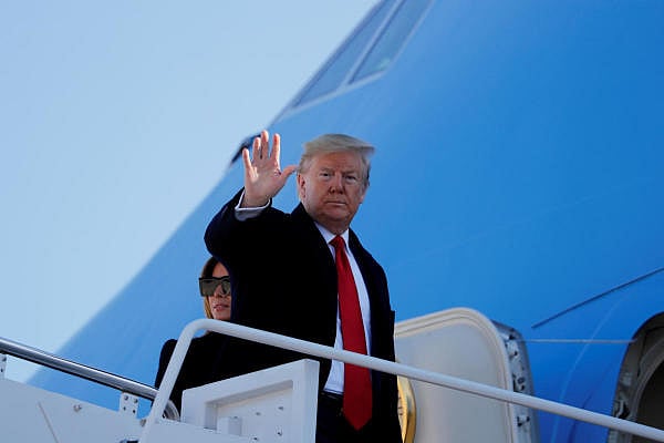 U.S. President Donald Trump departs for India. (AFP Photo)