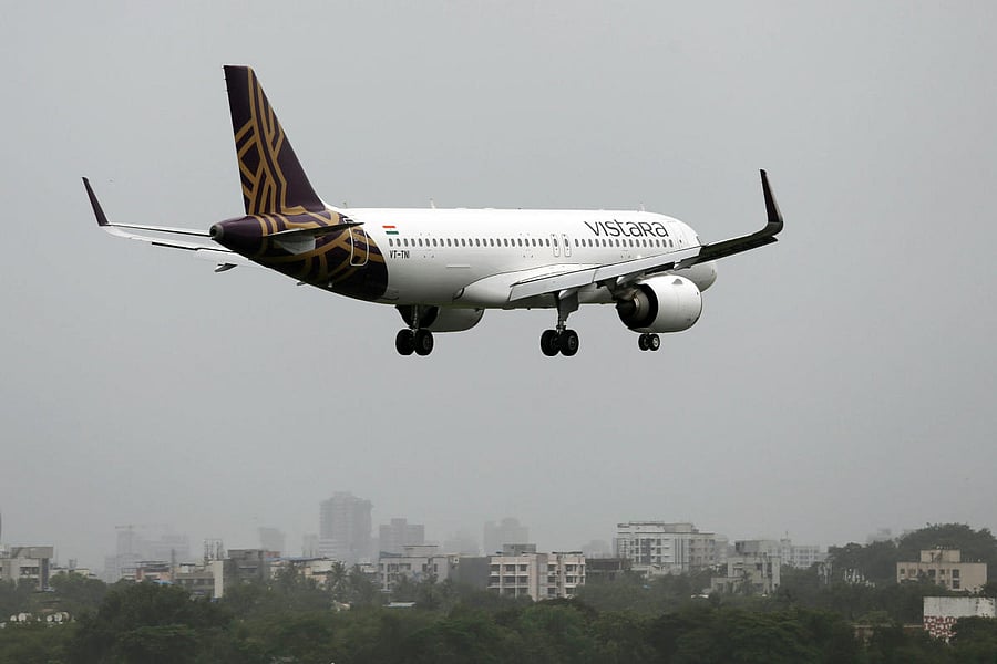 Representative image of Vistara plane.