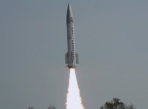 India has successfully test fired nuclear capable Agni V missile recently which has a range of 5,000 kms. But we are capable of developing ICBM that can hit targets beyond the range of 10,000 kms. PTI file photo