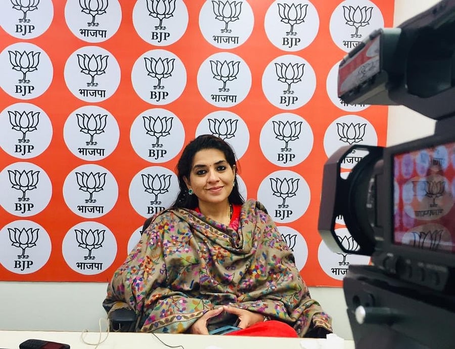 BJP spokesperson Shaina NC. Credit: Twitter (@ShainaNC)