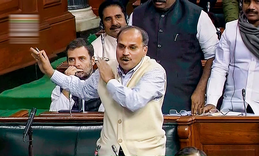 Congress leader Adhir Ranjan Chowdhury. (PTI Photo)