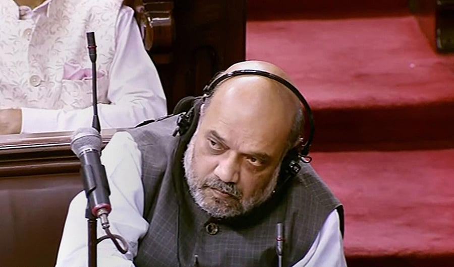 Union Home Minister Amit Shah in Rajya Sabha (PTI Photo)