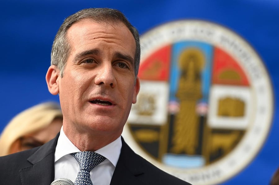 Los Angeles Mayor Eric. (AFP file photo)