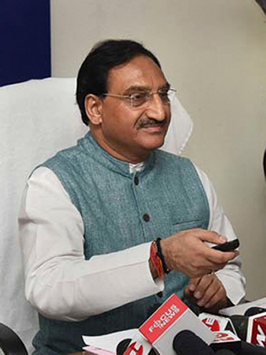 Union Minister for Human Resource Development, Ramesh Pokhriyal ‘Nishank'. (PTI Photo)