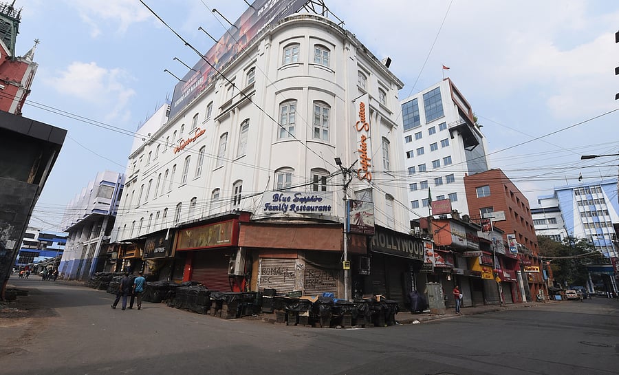 A view of deserted roads during lockdown in the wake of coronavirus pandemic, in Kolkata. (PTI Photo)