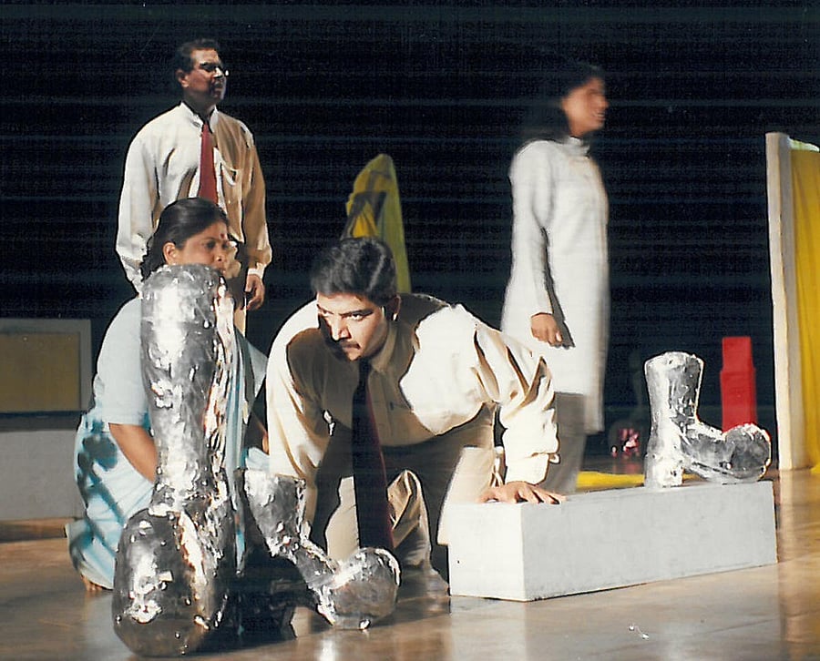 Krishna Hebbale acted in and was impressed by ‘Pratibimbagalu’, the Kannada version of ‘Ek aur Dronacharya’. It was translated into Kannada by G S Bhaskar and was directed by Suresh Anagalli.