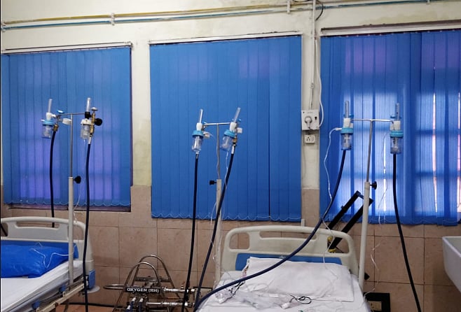 The Naval Dockyard at Visakhapatnam has designed an apparatus to supply oxygen (DH Photo)