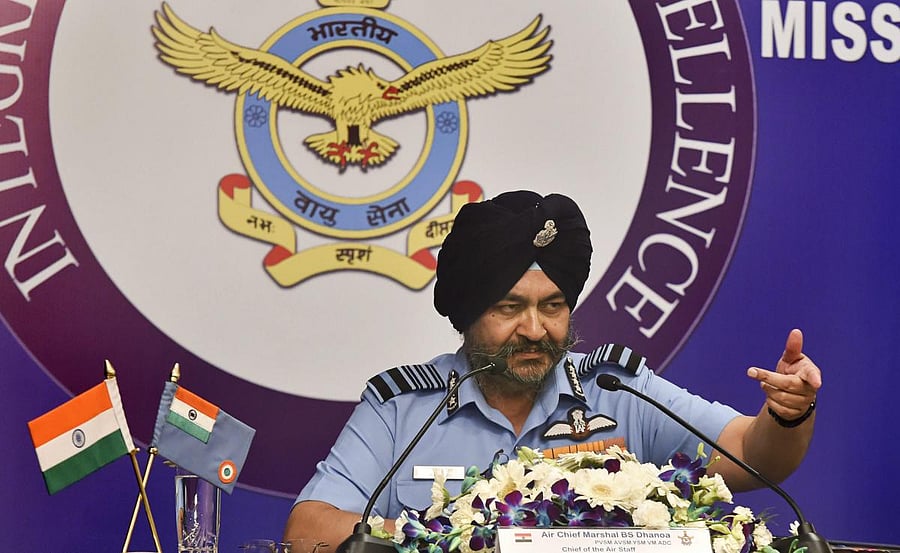 Air Chief Marshal B S Dhanoa. PTI file photo