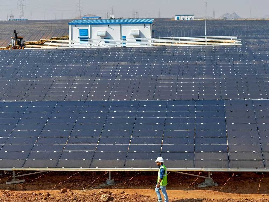 The MoU involves the development of 41-MW hybrid wind, solar, and energy storage power plant in Andhra Pradesh. PTI file photo for representation.