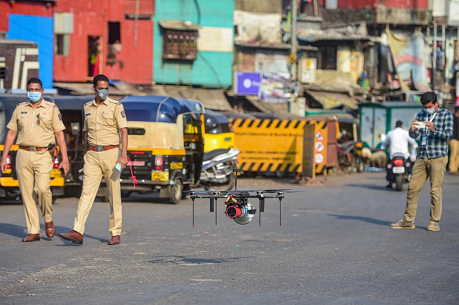 Police personnel amid coronavirus lockdown (PTI Photo)