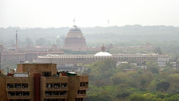 A view of Parliament House and Rashtrapati Bhavan in New Delhi. Credit: PTI Photo/Manvender Vashist