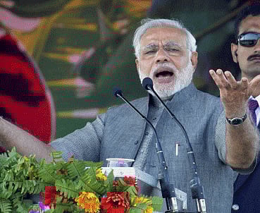 The Rashtriya Swayamsevak Sangh (RSS) Friday endorsed BJP's prime ministerial candidate Narendra Modi as a strong leader who had delivered in Gujarat. PTI photo