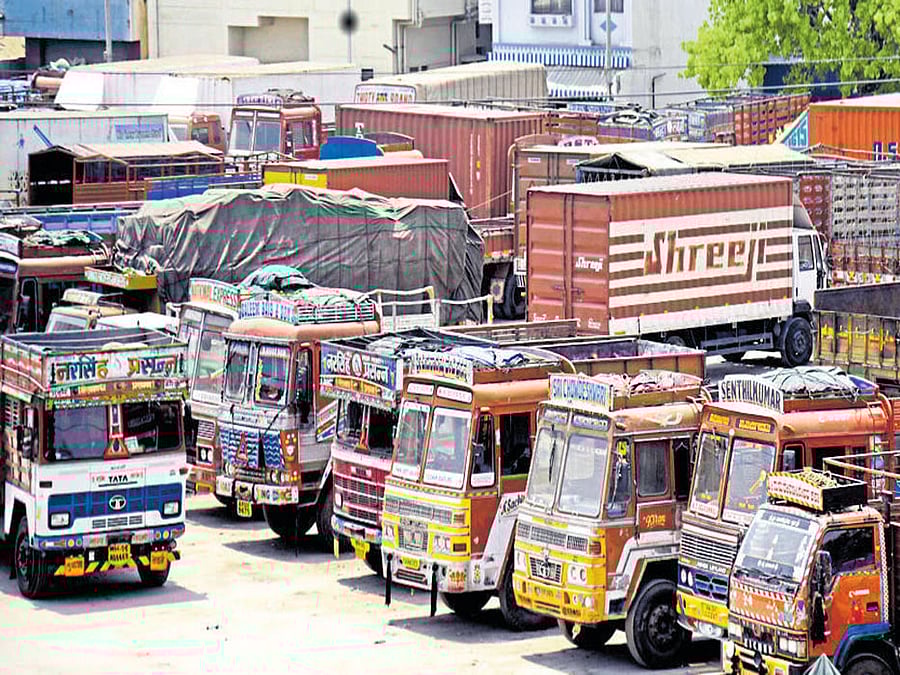 Officials in the Transport department said the border check-posts have seen a drop in the number of vehicles. (File Photo)