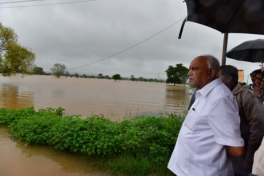 Chief Minister B S Yediyurappa in Belagavi. (DH File Photo)