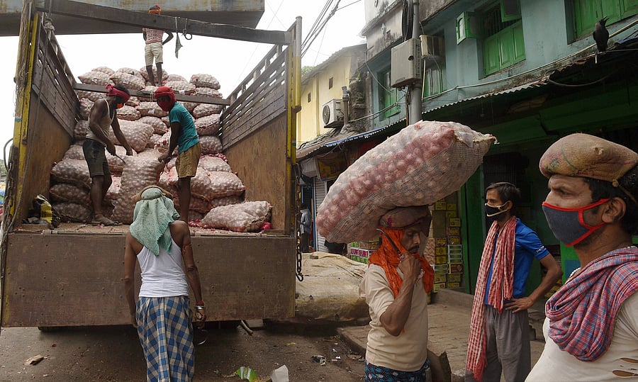 He then hired a truck for Rs 77,500 and set off on April 20 with the onions on a 1,200-km journey to Allahabad. (Credit: PTI Photo)