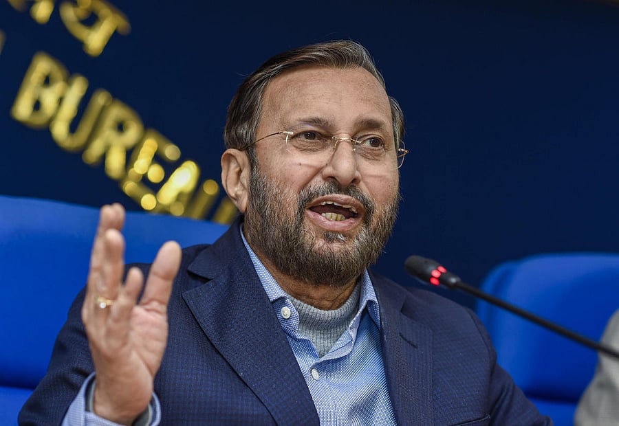 Union Information and Broadcasting Minister Prakash Javadekar. (PTI Photo)