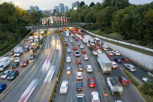 Aerial view of peak hours in Mexico City on November 20, 2019. (AFP photo)