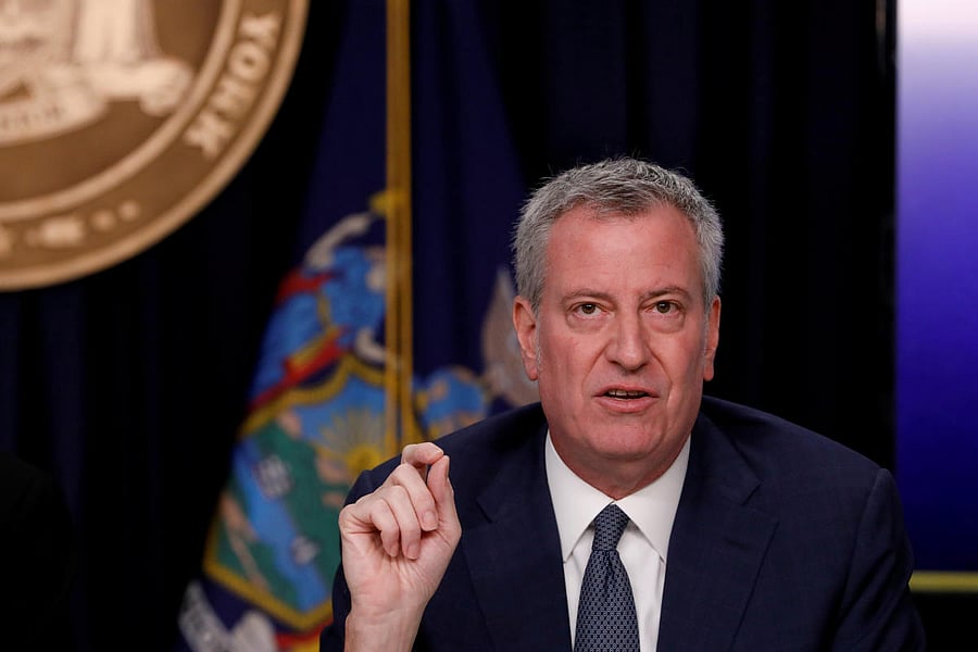 New York City Mayor Bill de Blasio. (Reuters photo)