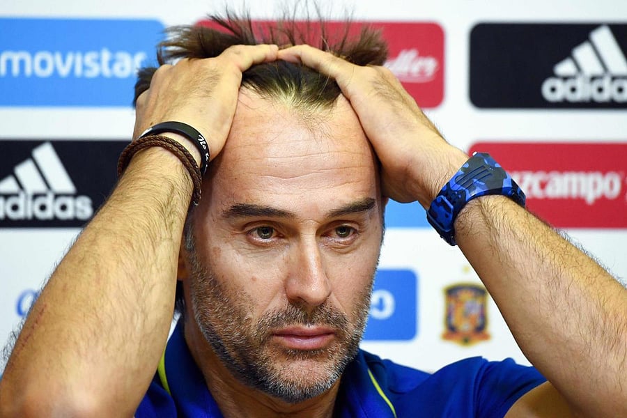 Julen Lopetegui was stunningly sacked as the Spanish coach on Wednesday, less than 24 hours after it was announced he would take over Real Madrid following the World Cup. AFP