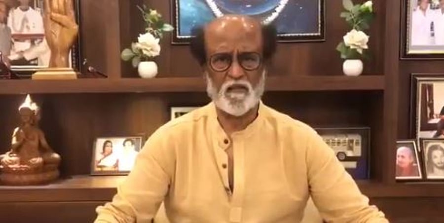 Superstar Rajinikanth (Twitter video screengrab)