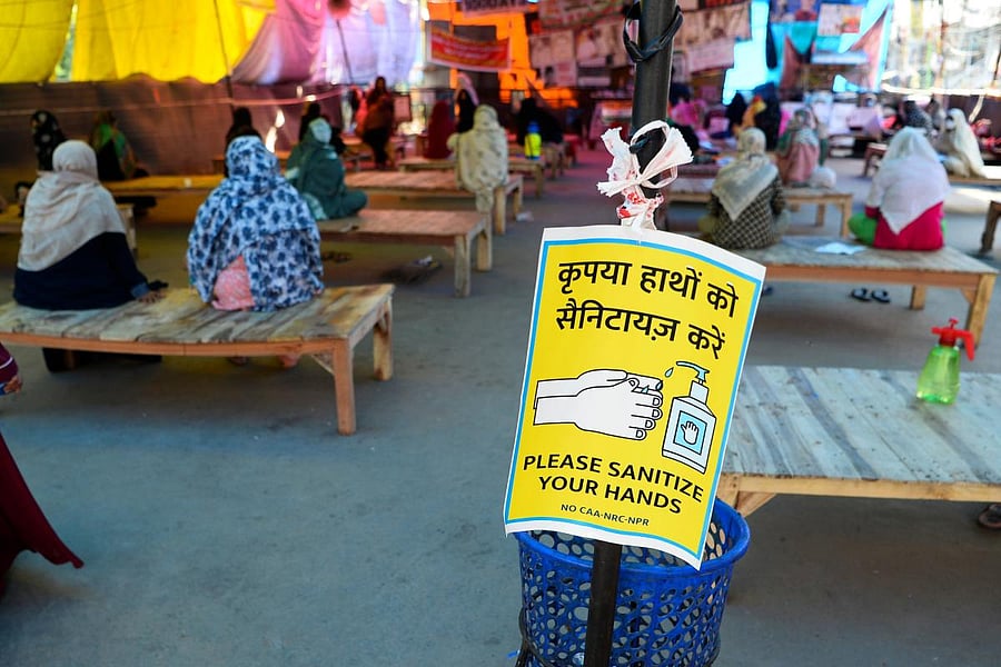 The women agitators have been on a sit-in at Shaheen Bagh for over three months protesting against the CAA. AFP