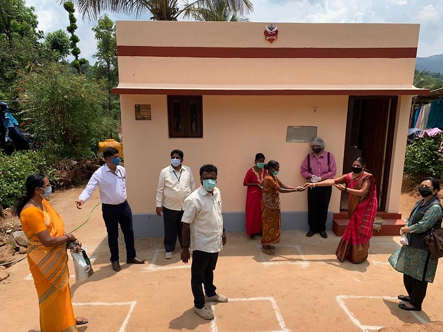The houses were handed over to the eligible, on Sunday.