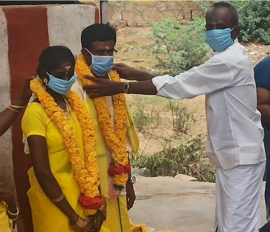 32-year-old Marimuthu, a carpenter by profession, and 26-year-old Mariammal had been waiting for March 26 – the day fixed for their long-due marriage. (DH Photo)