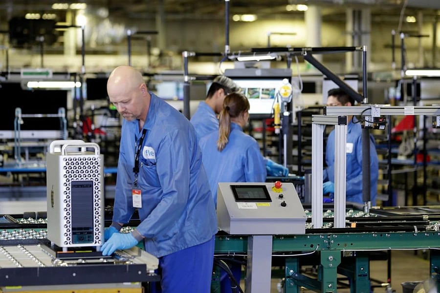 Apple products being assembled at a plant in Austin, Texas. Associated Press