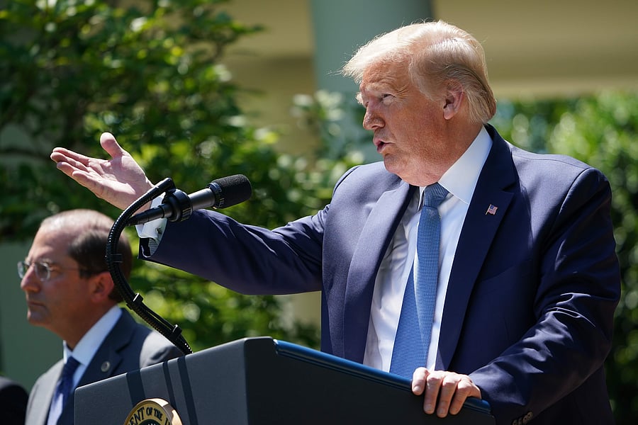 US President Donald Trump takes questions from the press after speaking on vaccine development. (Credit: AFP Photo)