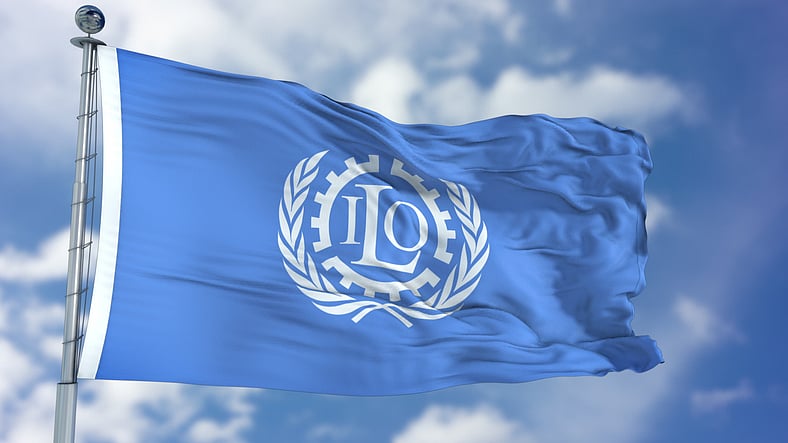 <div class="paragraphs"><p>International Labour Organization (ILO) flag </p></div>