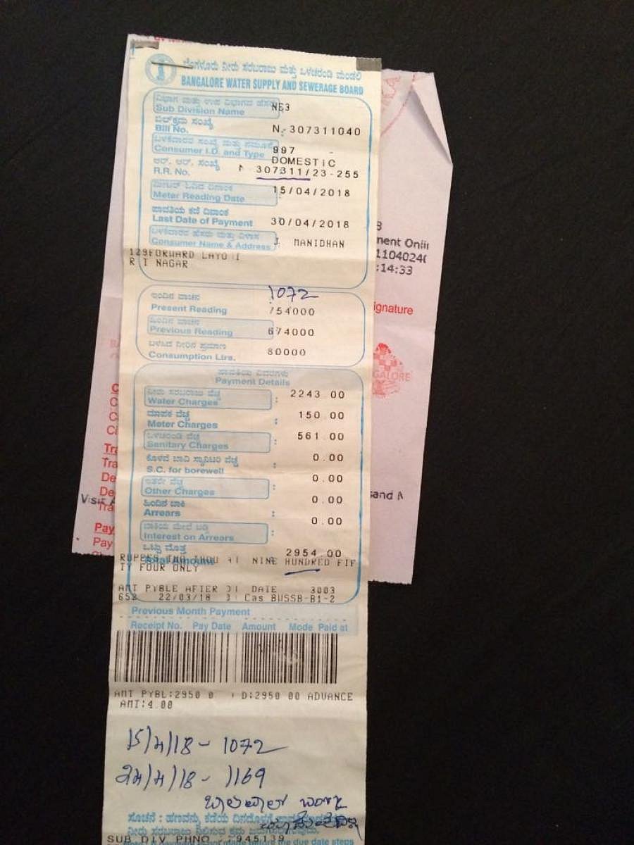 Water bill