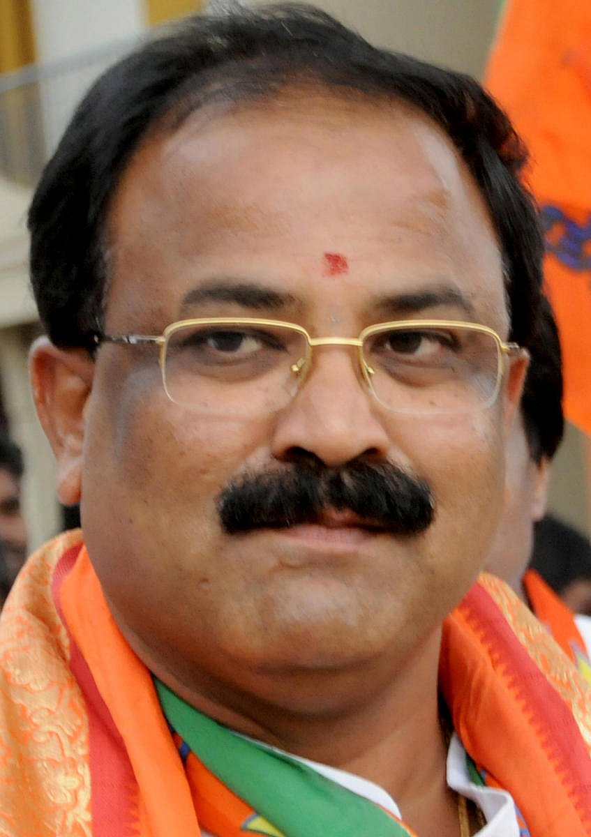 Mahadevapura Constituency BJP candidate Aravinda Limbavali . Photo/ B H ShivakumarMahadevapura