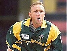 File photo of South African fast bowler Allan Donald
