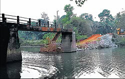 The work on Aroor-Belmar bridge commenced after four years after its collapse near Brahmavar.