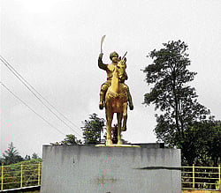 KODAGUS BRAVE SON: A statue of Guddemane Appayya was installed in Madikeri last year