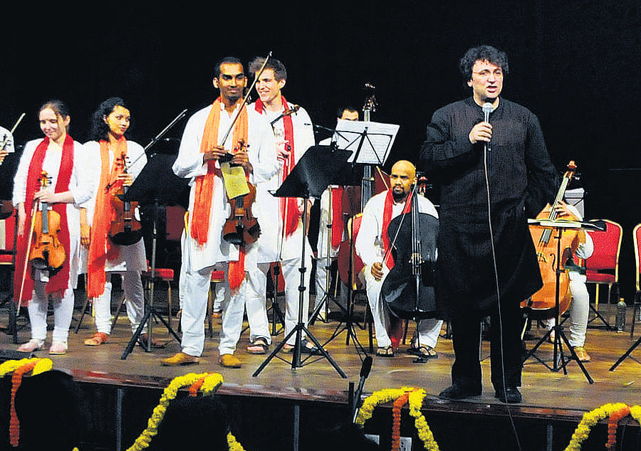 In harmony : The concert in progress.