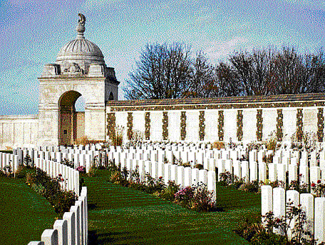 In memoriam: The cemetery for World War soldiers in Ypres.