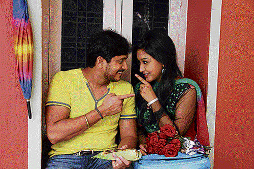 Fresh pair: Ajay Rao and Shravya in 'Rose'.