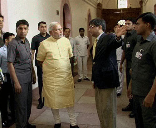 Prime Minister Narendra Modi today gave tips to the newly-elected MPs of BJP on how to maintain standards in public life and take the message of good governance to the people. PTI File Photo
