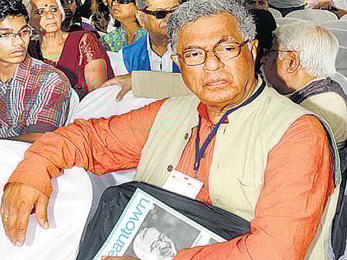 Girish Karnad at Bangalore Literature Festival on Friday. DH&#8200;photo/ S K Dinesh
