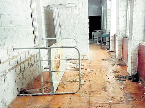 The unkempt corridors of K C General Hospital tell a tale. DH photo