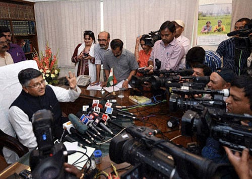 Communications and IT Minister Ravi Shankar Prasad. PTI photo