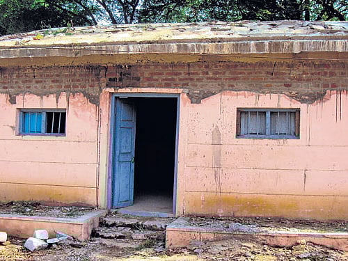 Restoring remains The cottage once occupied by Rabindranth Tagore; (left) a bust of the poet in Madanapalle, Andhra Pradesh. Photos by author